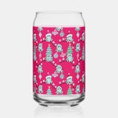 Moody Octopus With Christmas Lights Red Blikvorm Glas (Voorkant)