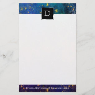 Moody Ombre   Monogram Psychedelic Grunge Stardust Briefpapier