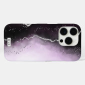 Moody Ombre Paarse Gradient Trendy Monogrammed Case-Mate iPhone Case (Achterkant (horizontaal))
