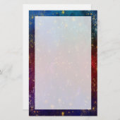 Moody Ombre | Psychedelic Grunge Gold Stardust Briefpapier (Voorkant / Achterkant)