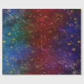 Moody Ombre | Psychedelic Grunge Gold Stardust Cadeaupapier (Vlak)