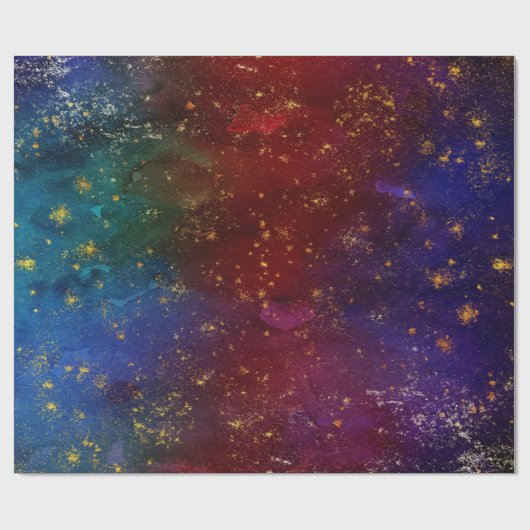 Moody Ombre | Psychedelic Grunge Gold Stardust Cadeaupapier (Vlak)