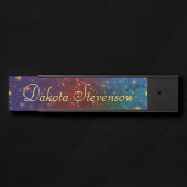 Moody Ombre | Psychedelic Grunge Gold Stardust Deurbordje