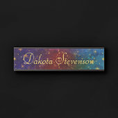 Moody Ombre | Psychedelic Grunge Gold Stardust Deurbordje