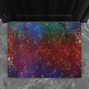 Moody Ombre Psychedelic Grunge Gold Stardust Deurmat