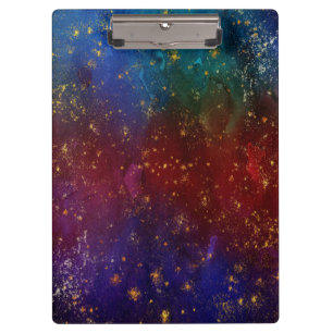 Moody Ombre Psychedelic Grunge Gold Stardust Klembord