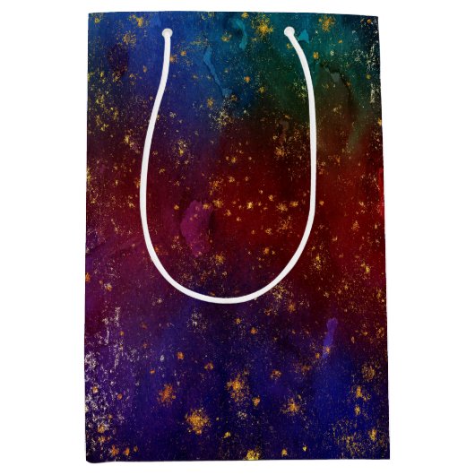 Moody Ombre | Psychedelic Grunge Gold Stardust Med Medium Cadeauzakje (Voorkant)