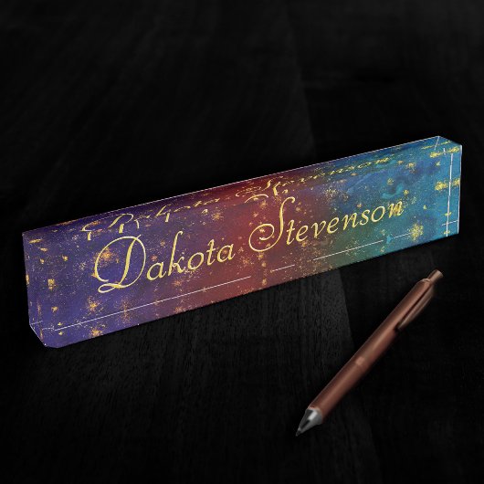 Moody Ombre | Psychedelic Grunge Gold Stardust Naambordje