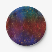 Moody Ombre | Psychedelic Grunge Gold Stardust Papieren Bordje (Voorkant)