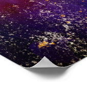 Moody Ombre | Psychedelic Grunge Gold Stardust Poster (Hoek)