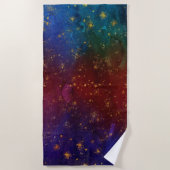 Moody Ombre | Psychedelic Grunge Gold Stardust Strandlaken (Voorkant)