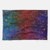 Moody Ombre | Psychedelic Grunge Gold Stardust Theedoek (Horizontaal)