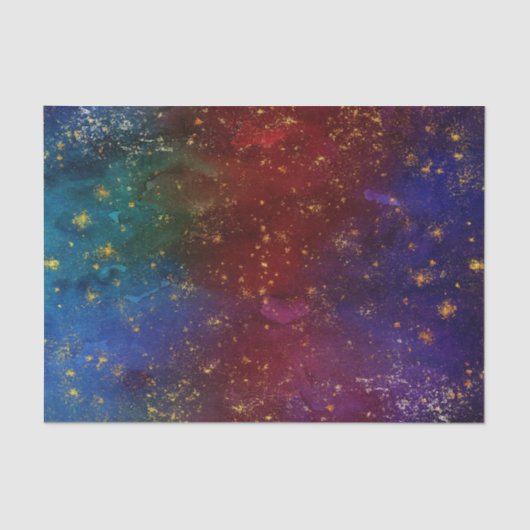 Moody Ombre | Psychedelic Grunge Gold Stardust Tissuepapier (Voorkant)