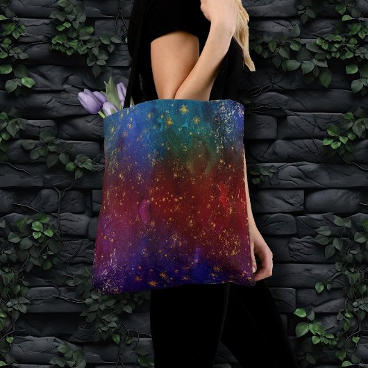Moody Ombre | Psychedelic Grunge Gold Stardust Tote Bag