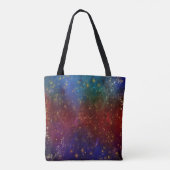 Moody Ombre | Psychedelic Grunge Gold Stardust Tote Bag (Achterkant)
