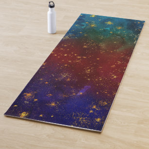 Moody Ombre Psychedelic Grunge Gold Stardust Yogamat