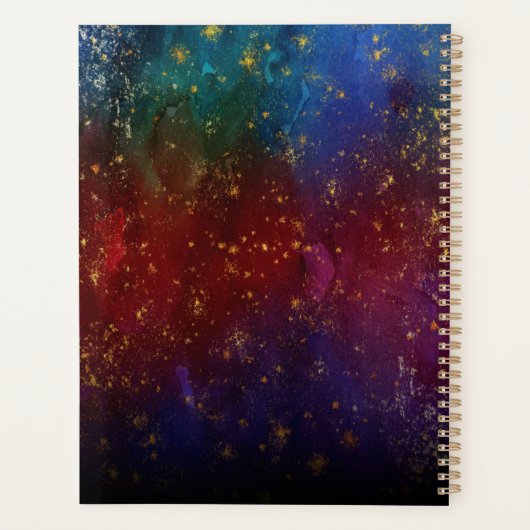 Moody Ombre | Psychedelic Grunge Stardust Custom Planner (Achterkant)