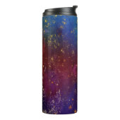 Moody Ombre | Psychedelic Grunge Stardust Custom Thermosbeker (Gedraaid links)