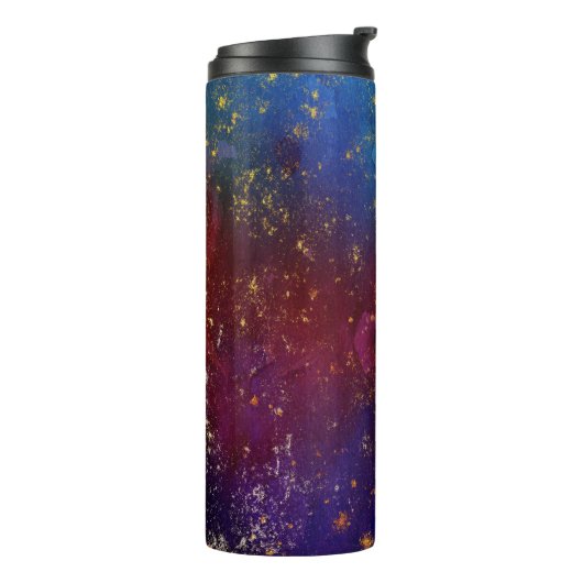 Moody Ombre | Psychedelic Grunge Stardust Custom Thermosbeker (Gedraaid links)