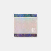 Moody Ombre| Psychedelic Grunge Stardust Monogram Post-it® Notes (Voorkant)