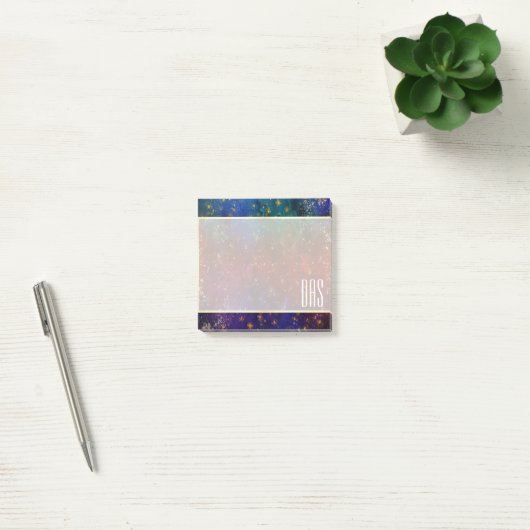 Moody Ombre| Psychedelic Grunge Stardust Monogram Post-it® Notes (Kantoor)
