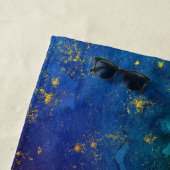 Moody Ombre | Psychedelische Grunge Goud Stardust Strandlaken (In situ)