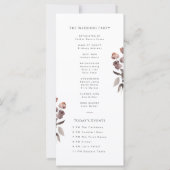 Moody Paarse bloementuin huwelijksprogramma Kaart (Achterkant)