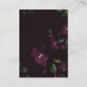 Moody Paarse Bloom Grunge Bruiloft Informatiekaartje (Achterkant)