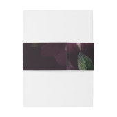 Moody Paarse Bloom Grunge Bruiloft Uitnodigingen Wikkel (Achterkant Voorbeeld)