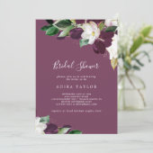 Moody Paarse Blooms | Berry Vrijgezellenfeest Kaart (Staand voorkant)