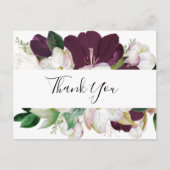 Moody Paarse Blooms Dank u Briefkaart (Voorkant)