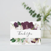 Moody Paarse Blooms Dank u Briefkaart (Staand voorkant)