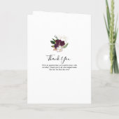 Moody Paarse Blooms Folded Wedding Programma (Achterkant)