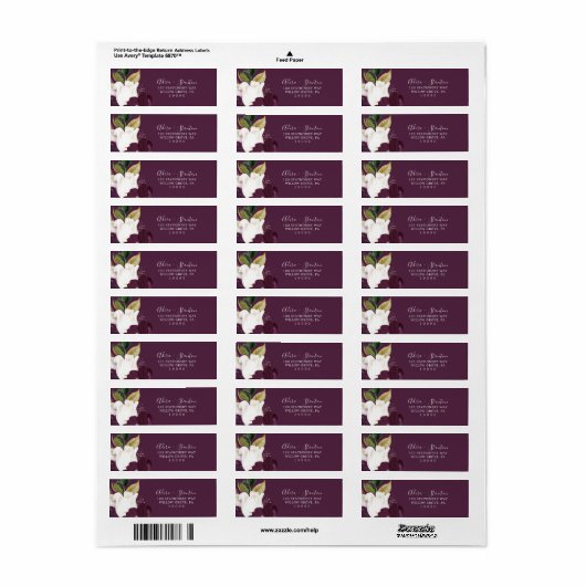 Moody Paarse Blooms | Label Plum Return (Full Sheet)