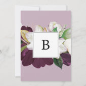 Moody Paarse Blooms - Lila uitnodiging voor een br (Achterkant)