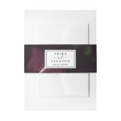 Moody Paarse Blooms Patroon Bruiloft Uitnodigingen Wikkel (Voorkant Voorbeeld)