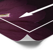 Moody Paarse Blooms Pattern Arrows Welkom Poster (Hoek)