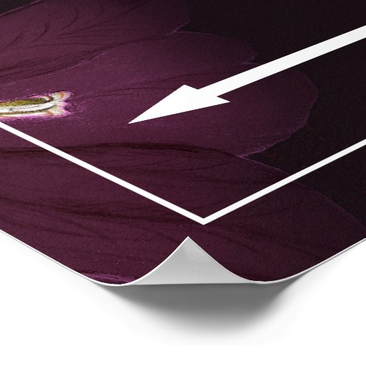 Moody Paarse Blooms Pattern Arrows Welkom Poster (Hoek)