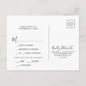 Moody Paarse Blooms Plum Menu Keuze RSVP-Briefkaar (Achterkant)