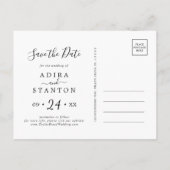 Moody Paarse Blooms | Plum Save the Date Briefkaar Uitnodiging Briefkaart (Achterkant)