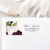 Moody Paarse Blooms Return Address Label (Insitu)