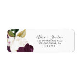 Moody Paarse Blooms Return Address Label (Voorkant)