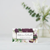 Moody Paarse Blooms Visitekaartje (Staand voorkant)