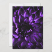 Moody Paarse Floral Wedding Kaart (Achterkant)