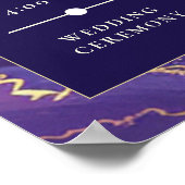 Moody Paarse & Gouden Maanverlichte Wolken Orde va Poster (Hoek)