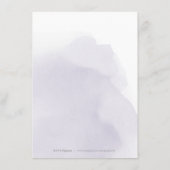 Moody paarse goudkalligrafie van roos informatiekaartje (Achterkant)