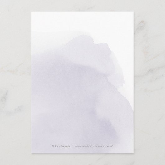 Moody paarse goudkalligrafie van roos informatiekaartje (Achterkant)