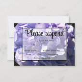 Moody Paarse hortensia paarse bloem paarse bloemen RSVP Kaartje (Voorkant)