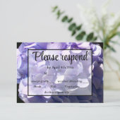 Moody Paarse hortensia paarse bloem paarse bloemen RSVP Kaartje (Staand voorkant)