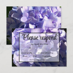 Moody Paarse hortensia paarse bloem paarse bloemen RSVP Kaartje